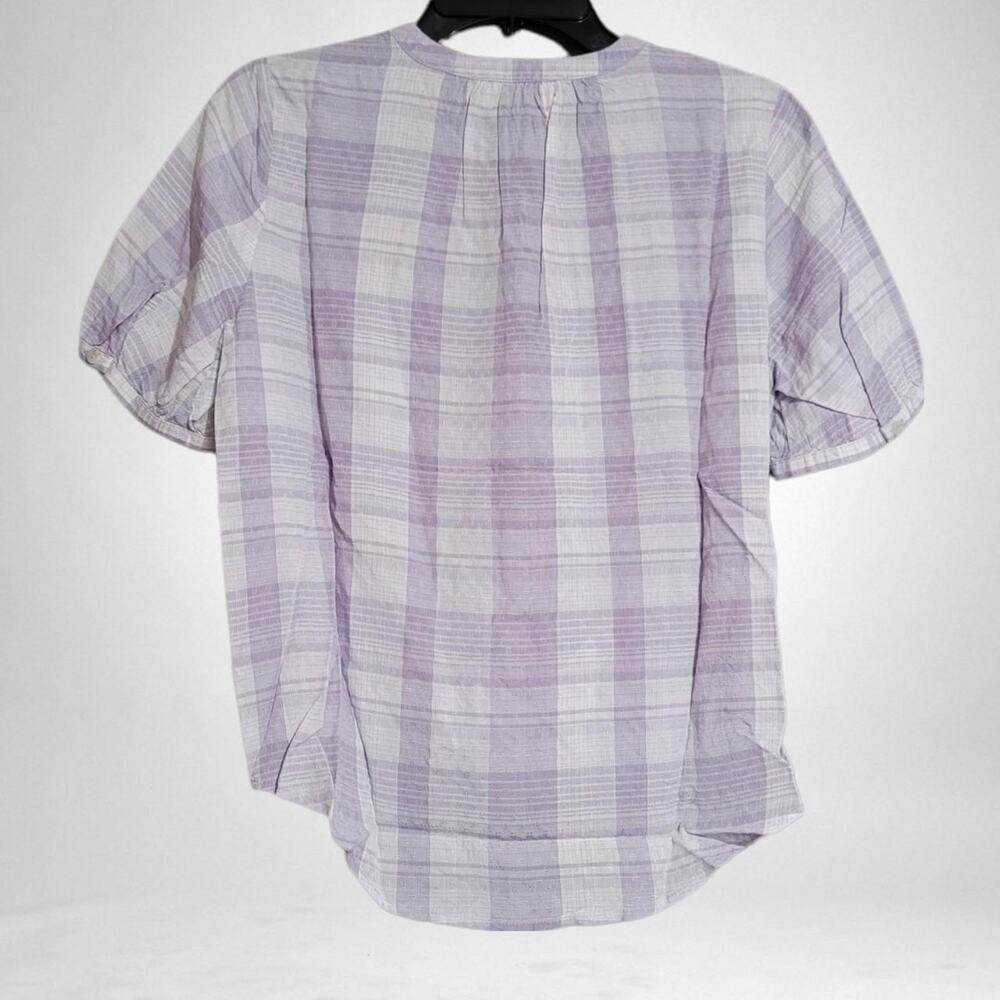 Universal Thread Lilac Plaid Button Down Blouse S… - image 2